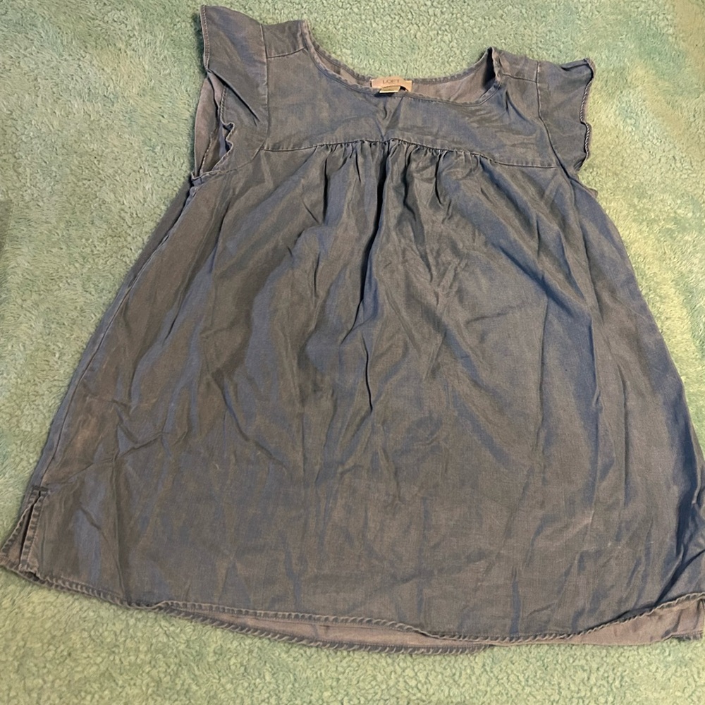 LOFT Light Blue Sleeveless Blouse